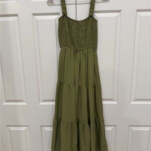 Blu Pepper Olive Textured Dress
